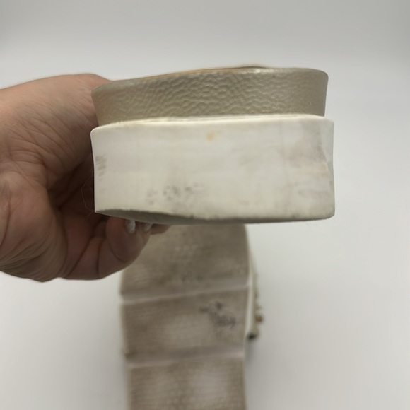 Stuart Weitzman 10m white studded slides - Picture 10 of 11